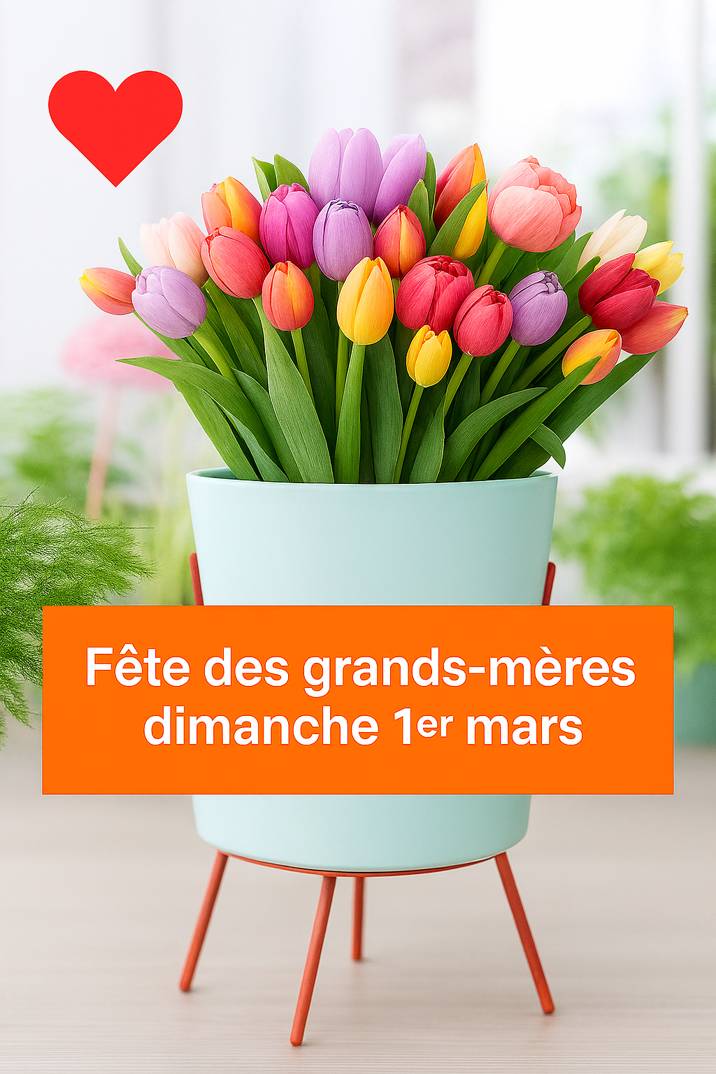 FETE DES GRANDS MERES BOUQUET FLEURS 
